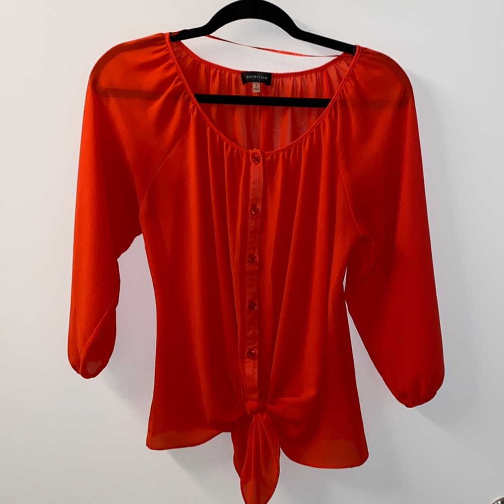 Red blouse